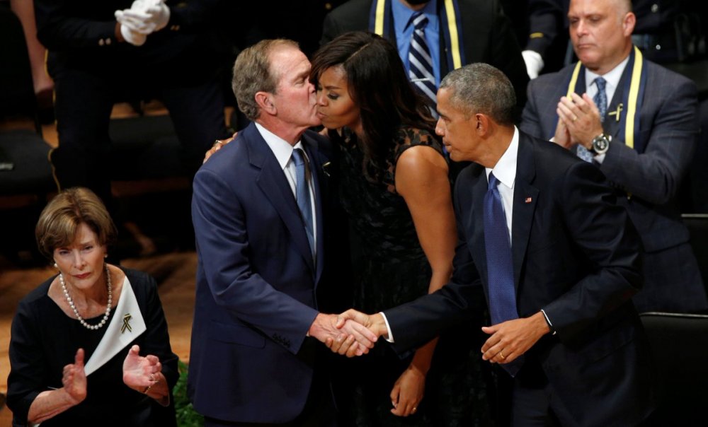 Джордж Буш младший и Обама