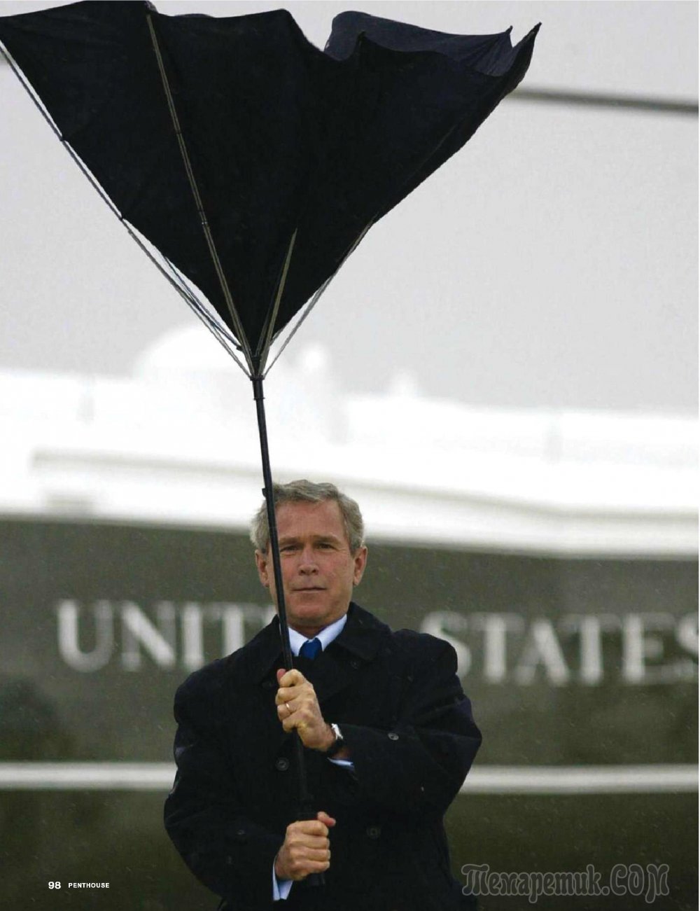 Джордж Буш младший зонтик