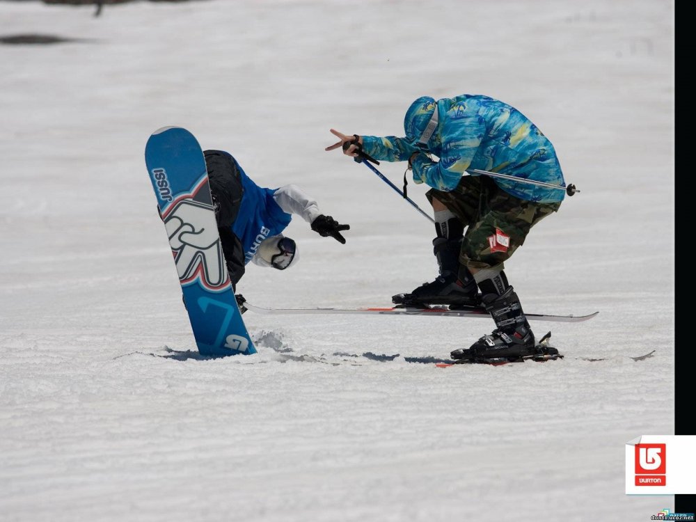 Лыжники против сноубордистов