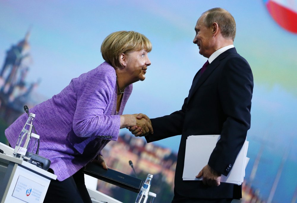 Путин и Меркель Мем