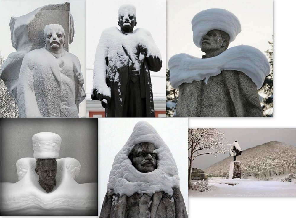 Смешные памятники Ленину