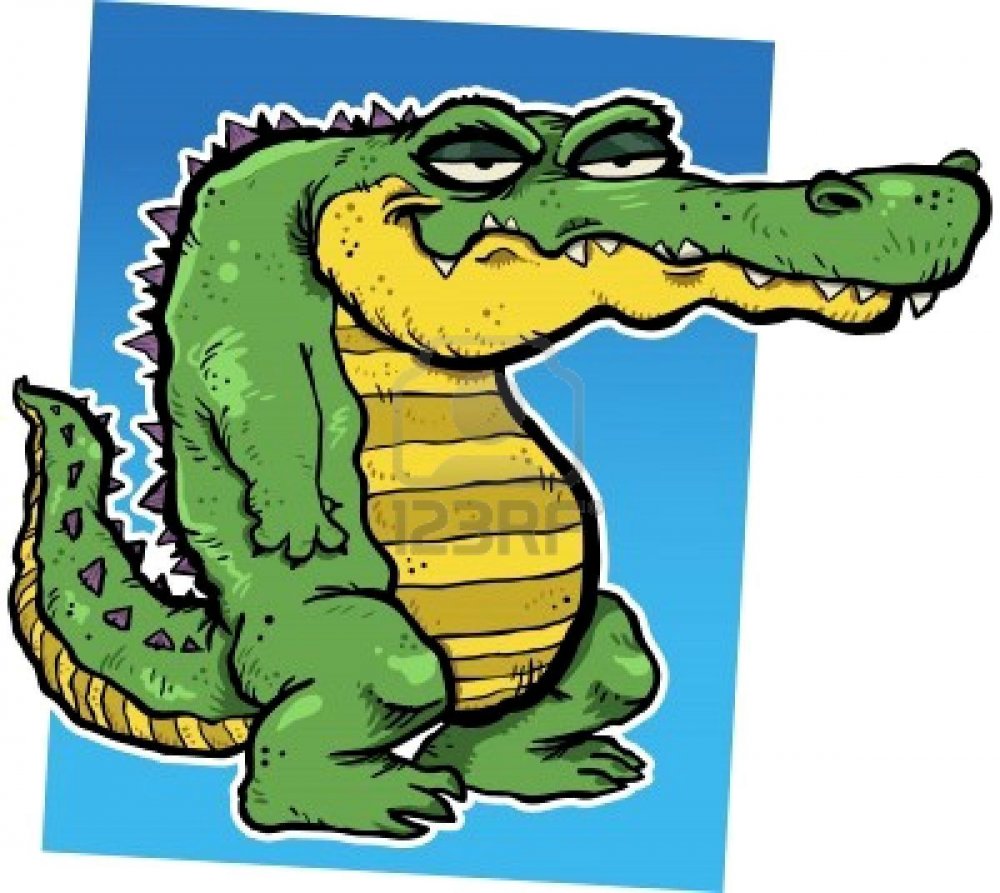 Прикольный крокодил
