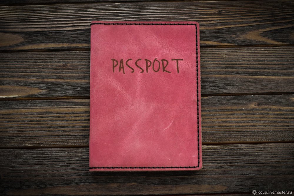 Обложка на паспорт однотонная