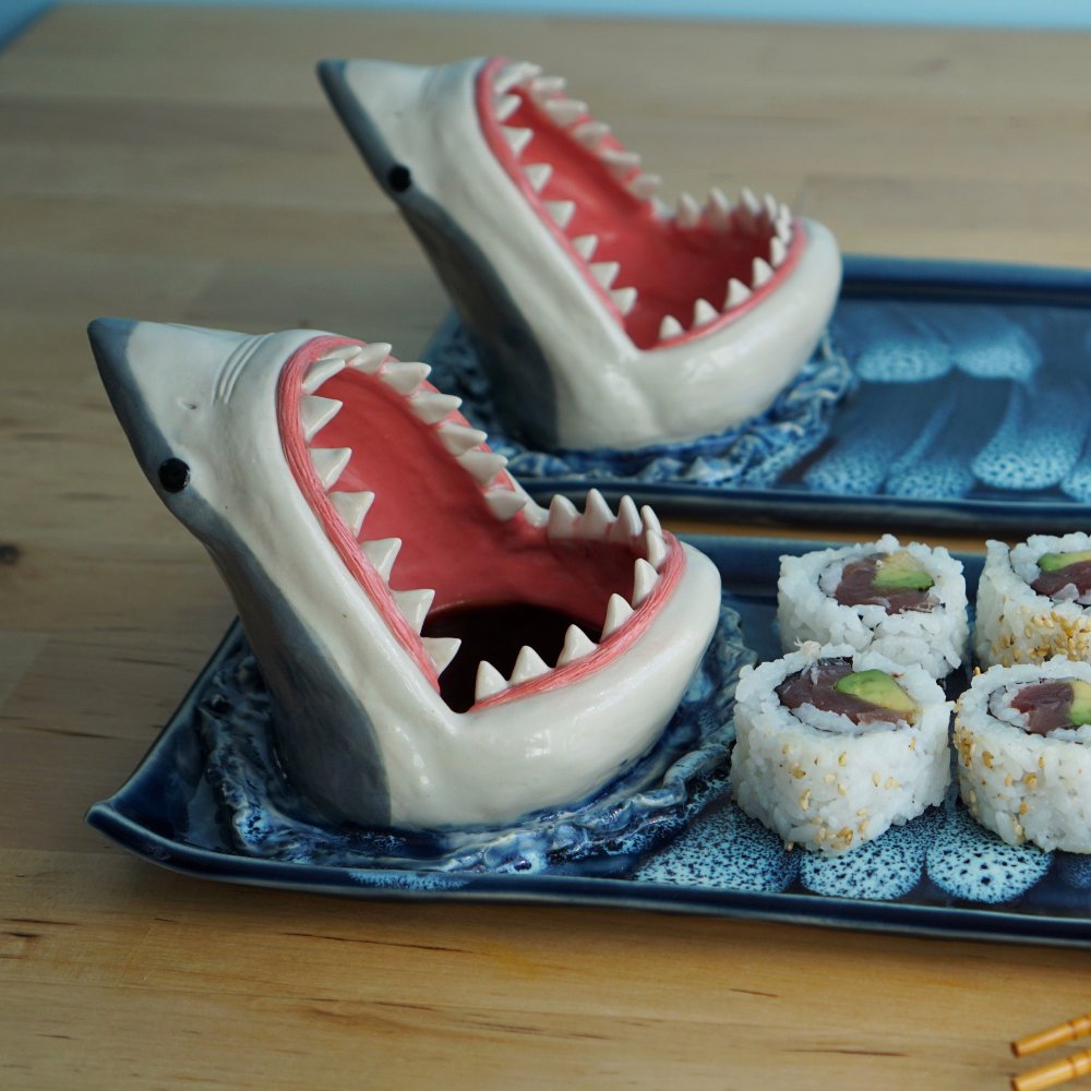 Тарелка для суши акула