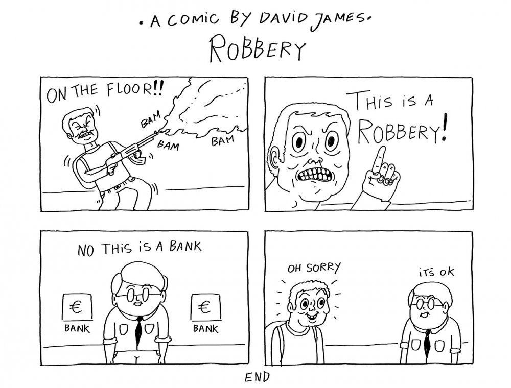 Ограбление банка комикс