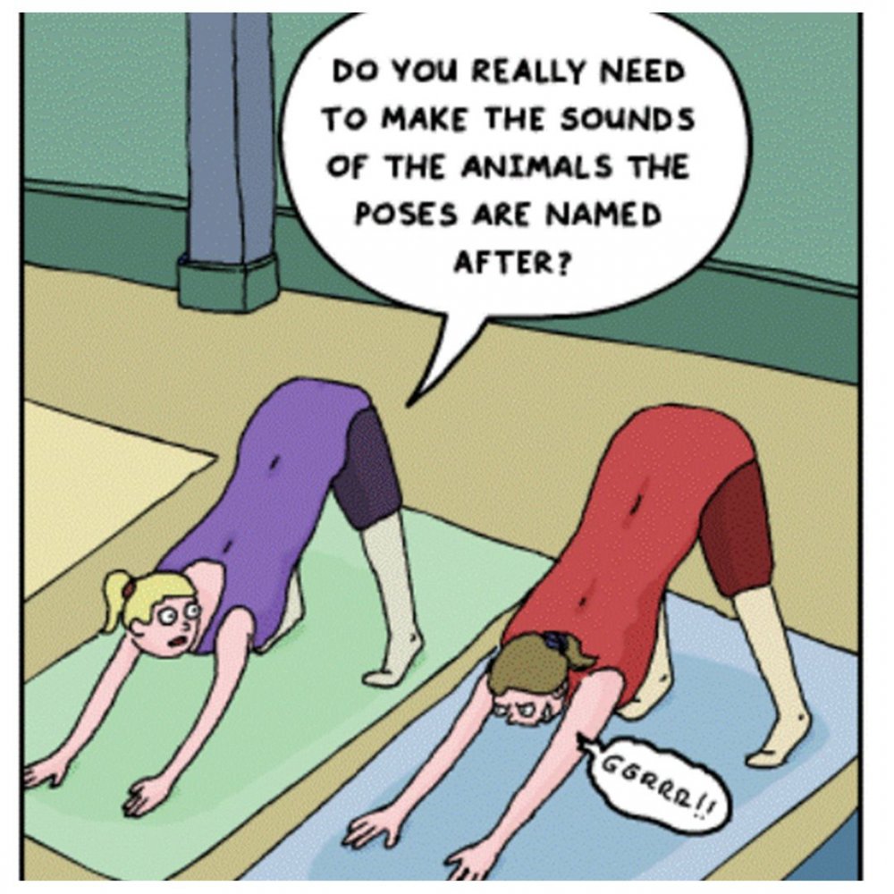 Анекдоты про йогу в картинках