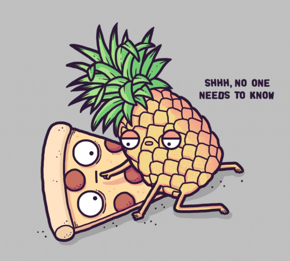 Мемы про пиццу с ананасами