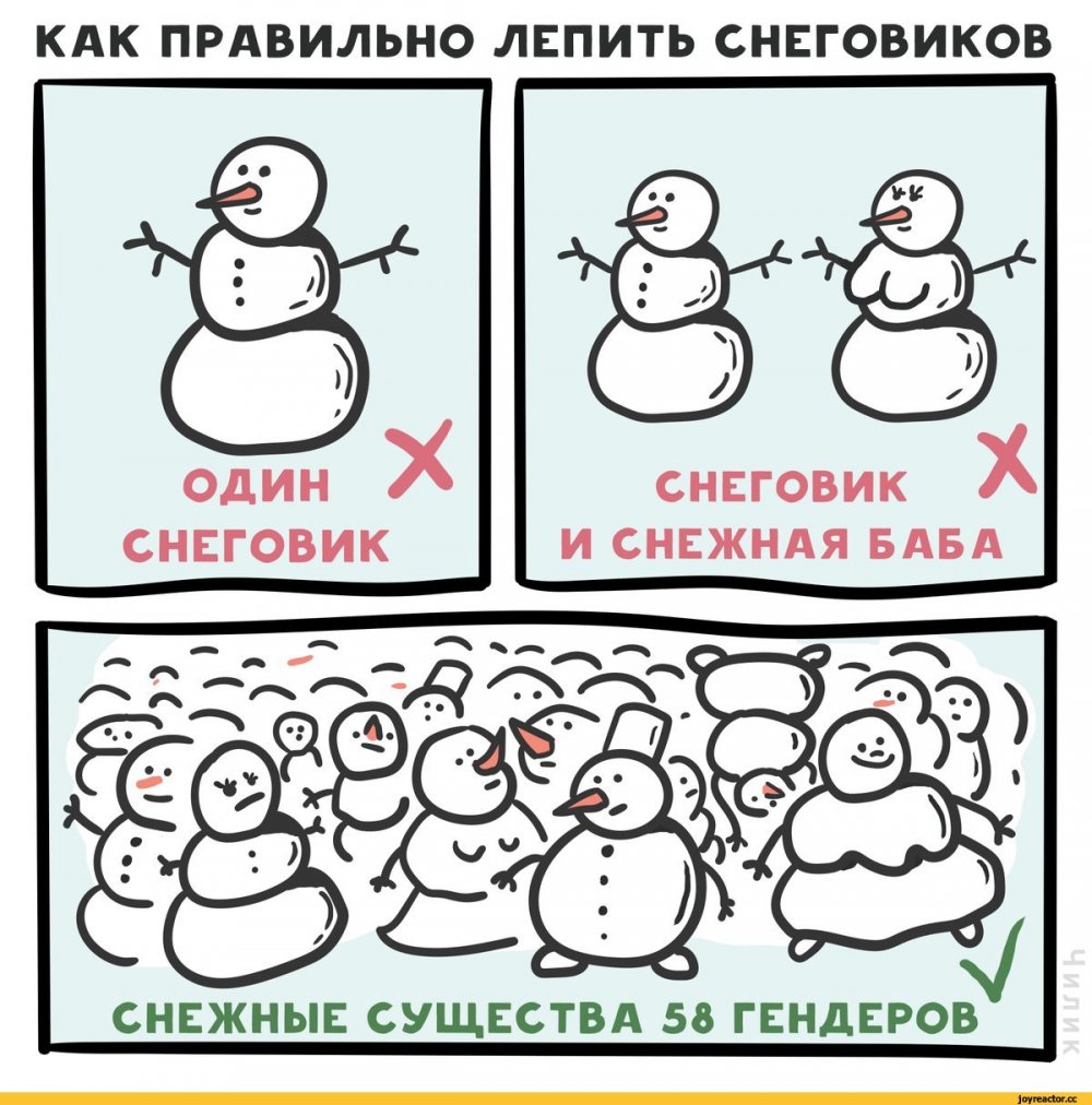 Комиксы про снеговика