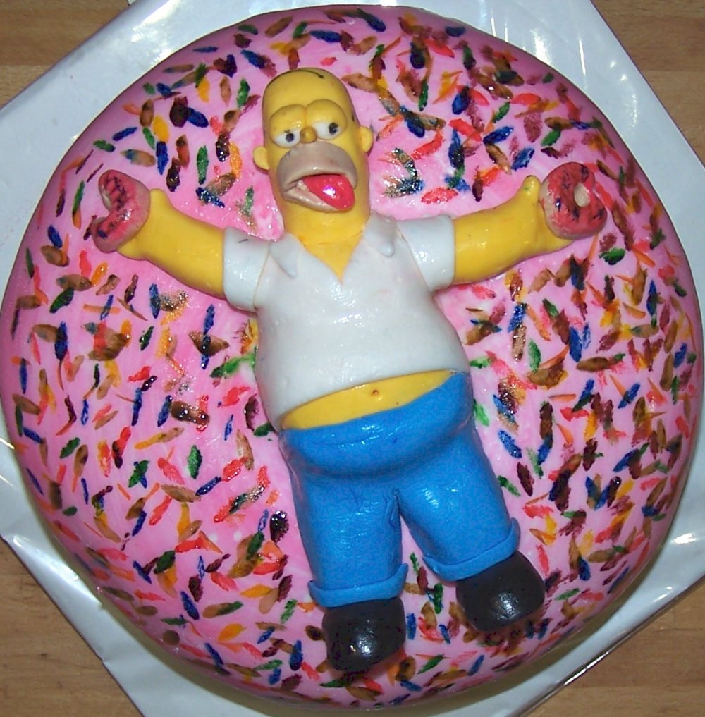 Прикольный торт с Гомером