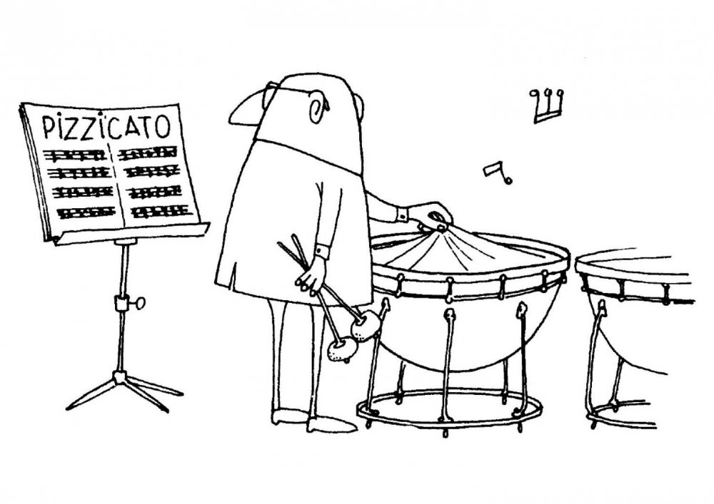 Карикатуры на музыкальные инструменты
