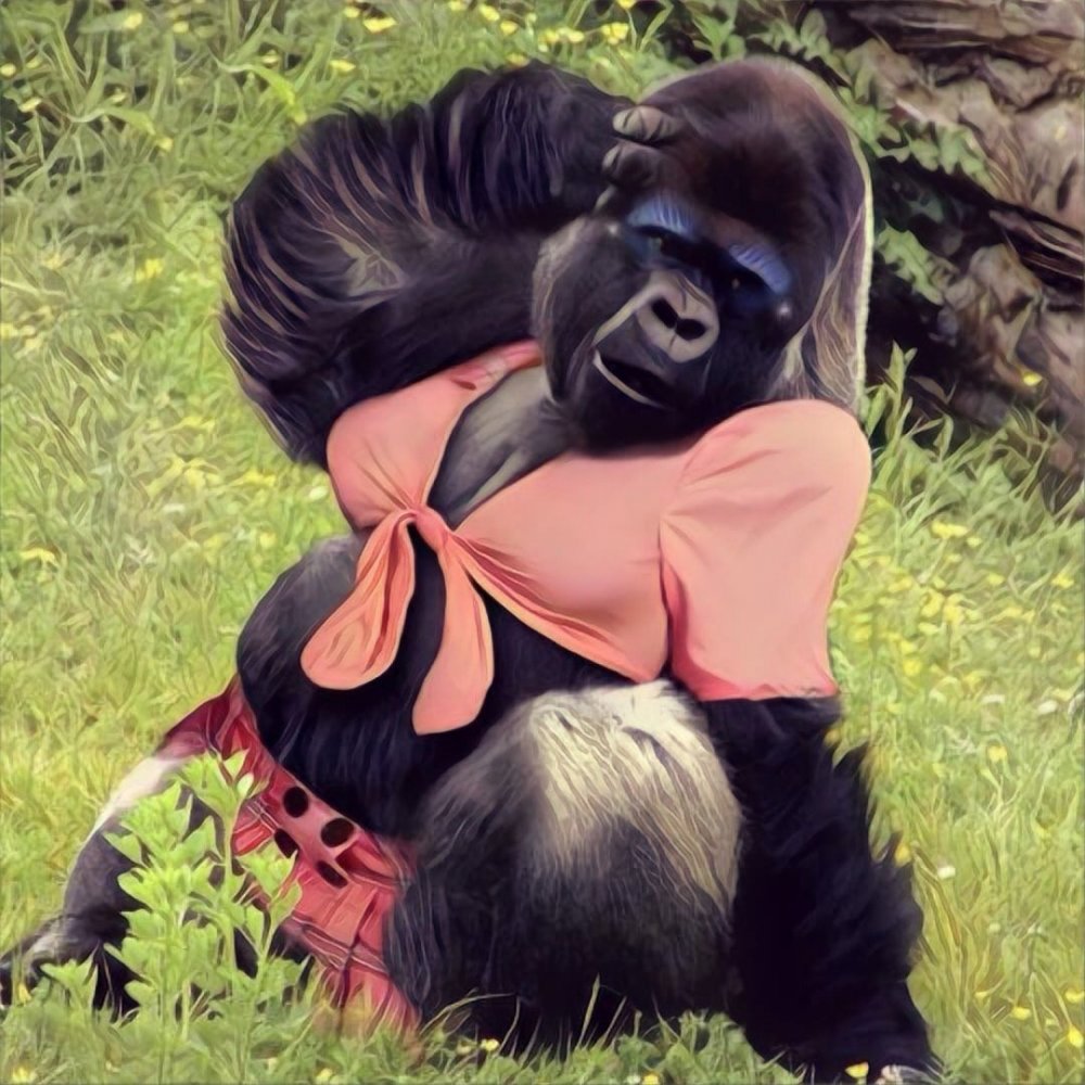 Накрашенная горилла