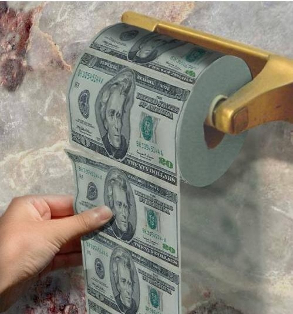 Туалетная бумага деньги