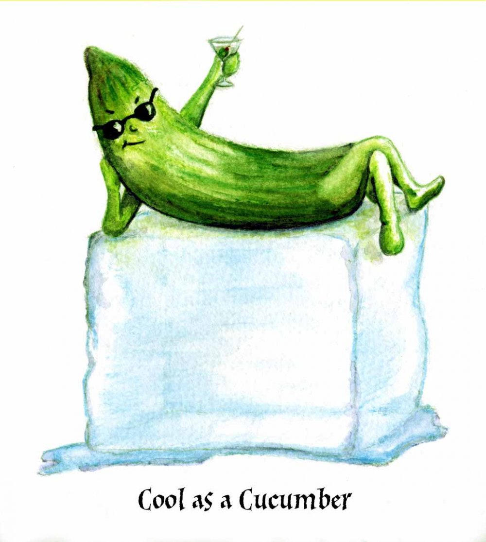 Is as cool as a cucumber идиома