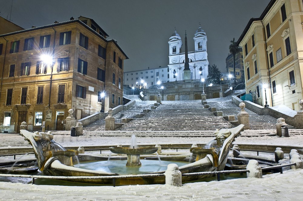 Рим Италия зимой