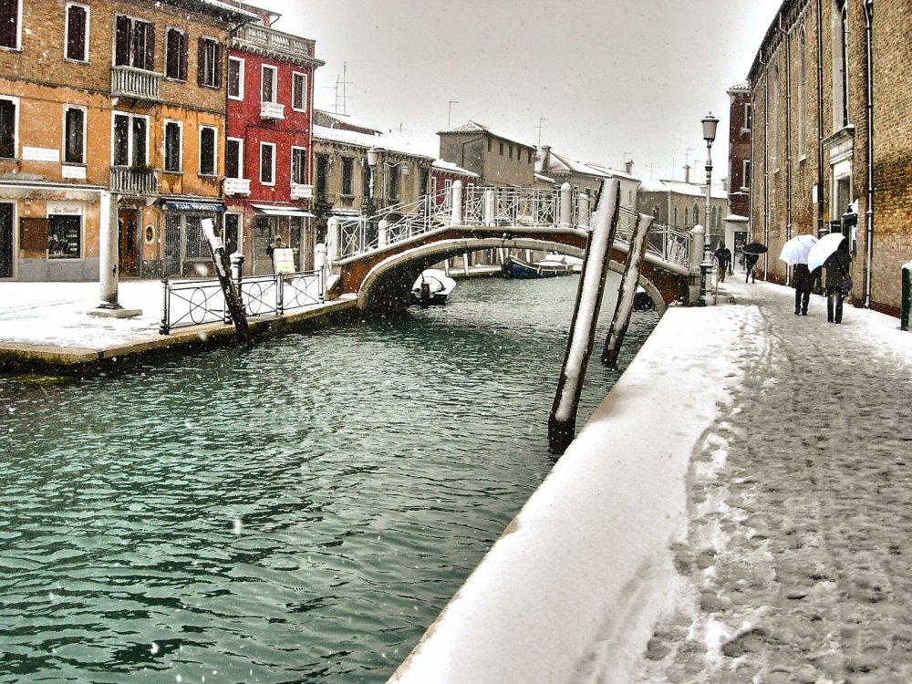 Замерзшие каналы Венеции