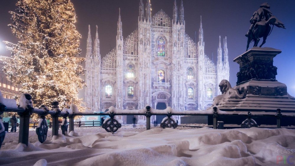 Италия, Милан зима