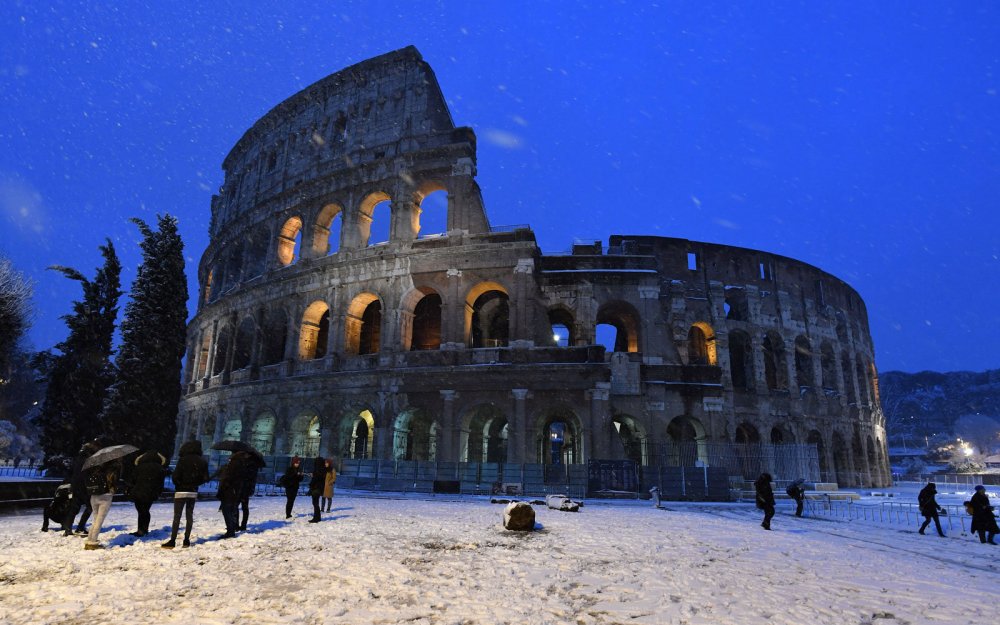 Столица Италии зимой