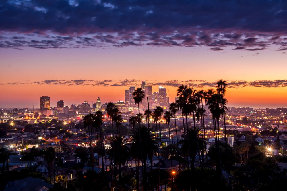 Лос-Анджелес Калифорния ночной