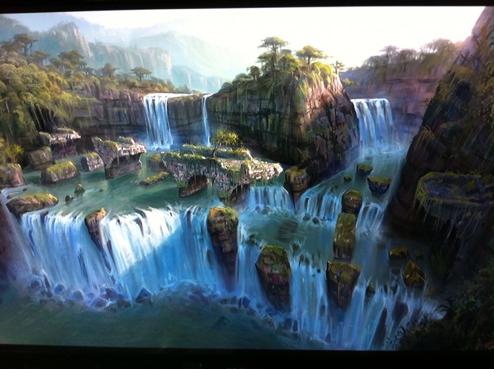 Фэнтезийные водопады в джунглях