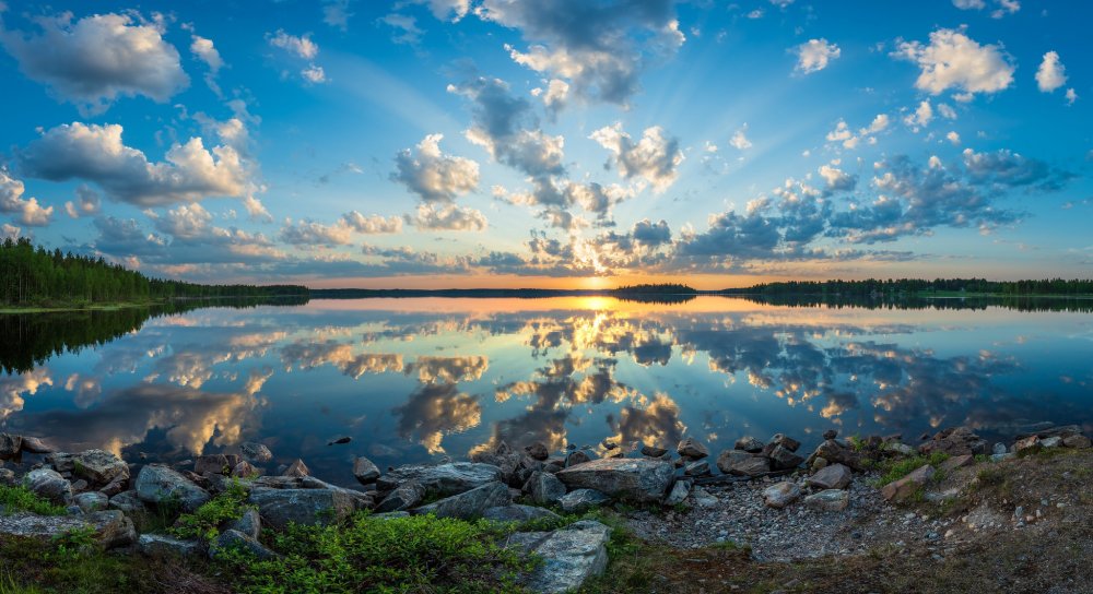 Финляндия голубые озера