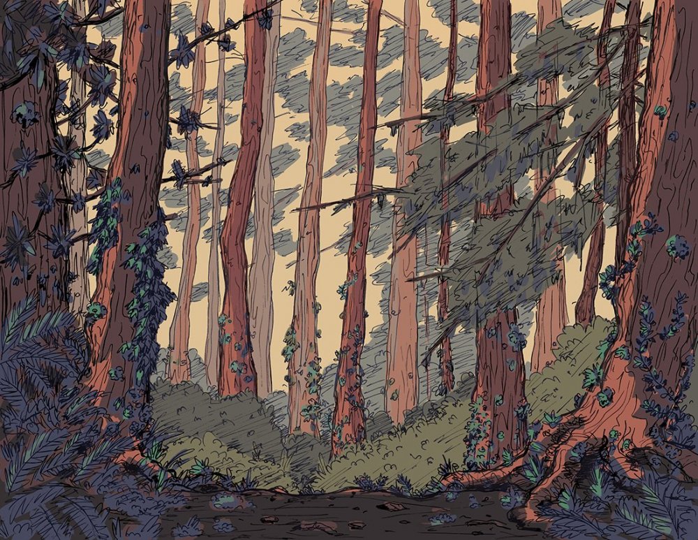 Билибин иллюстрации лес