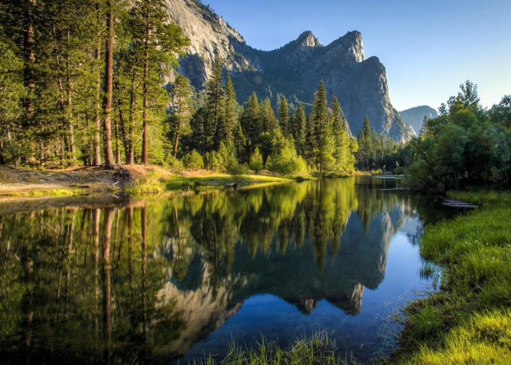 Йосемити национальный парк прозрачное озеро
