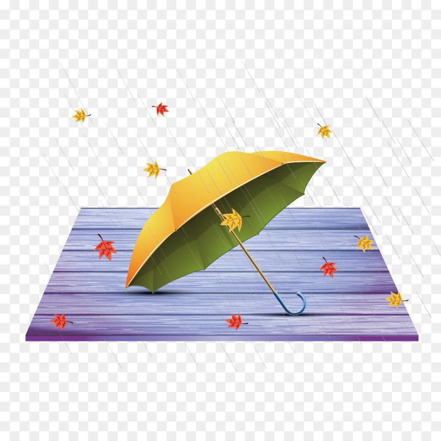 Осенний зонтик на прозрачном фоне