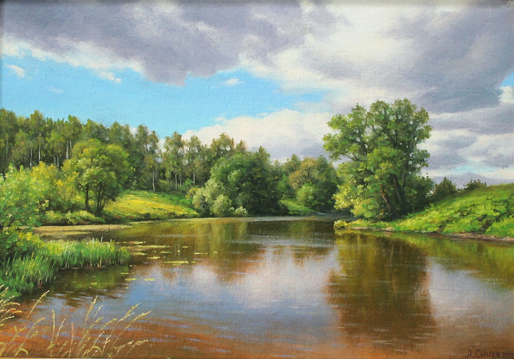 Картины красивые красивых всех художников россии. Брусилов художник картины река.