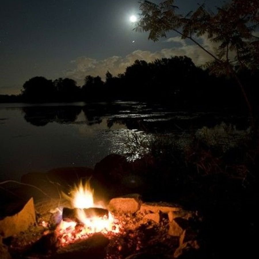 Ночь на берегу озера