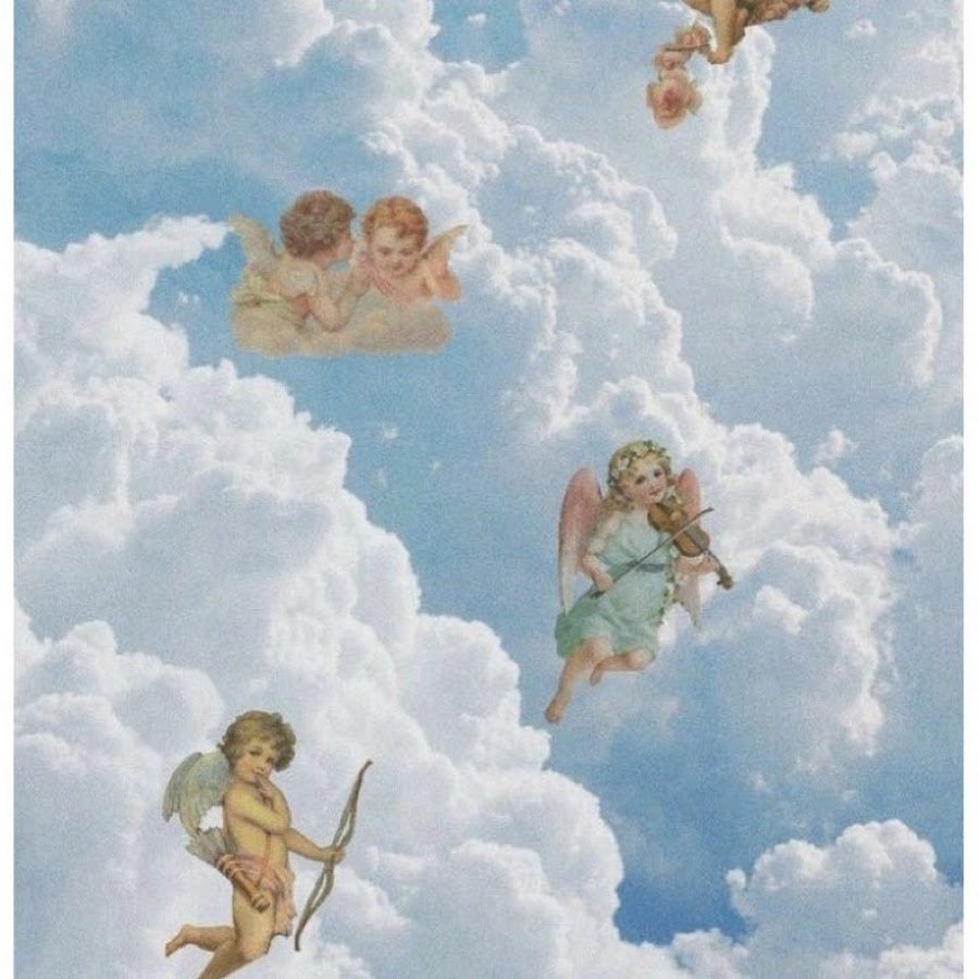 Красивое небо с ангелами