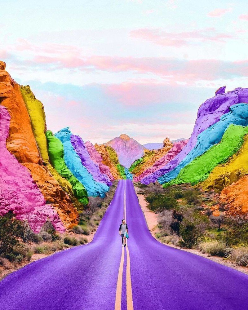 Разноцветный пейзаж