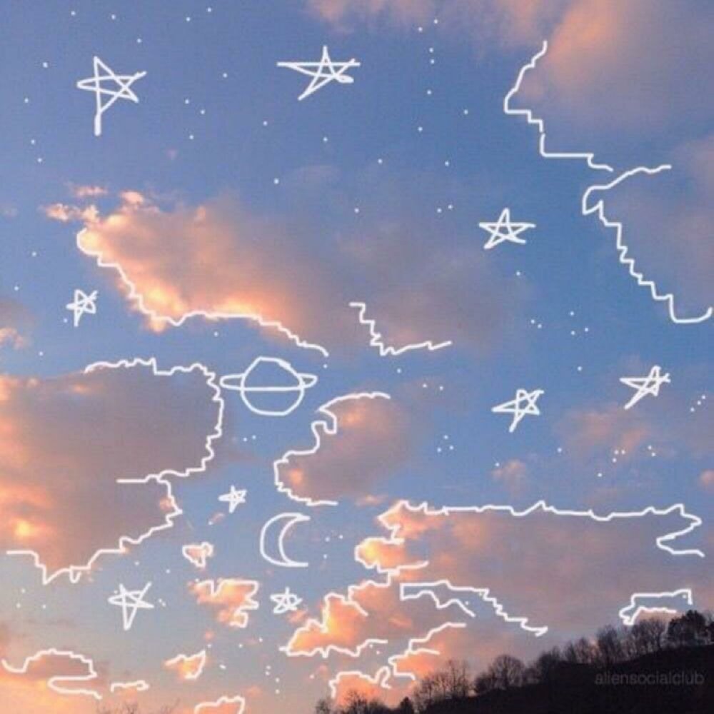 Небо звезды облака