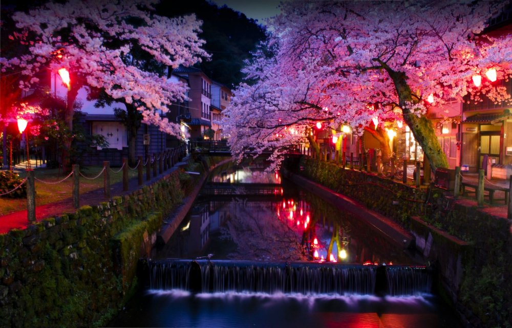 Ночные пейзажи японии