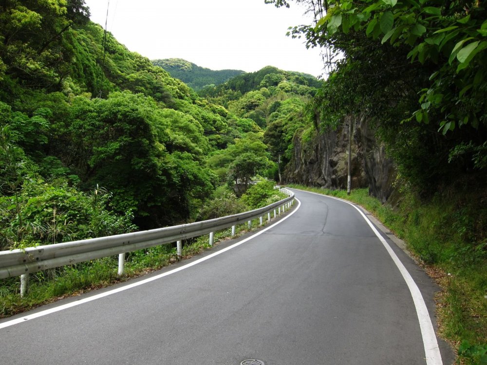 Гора Акина Япония дорога