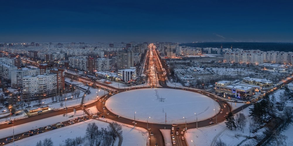 Город Тольятти зимой