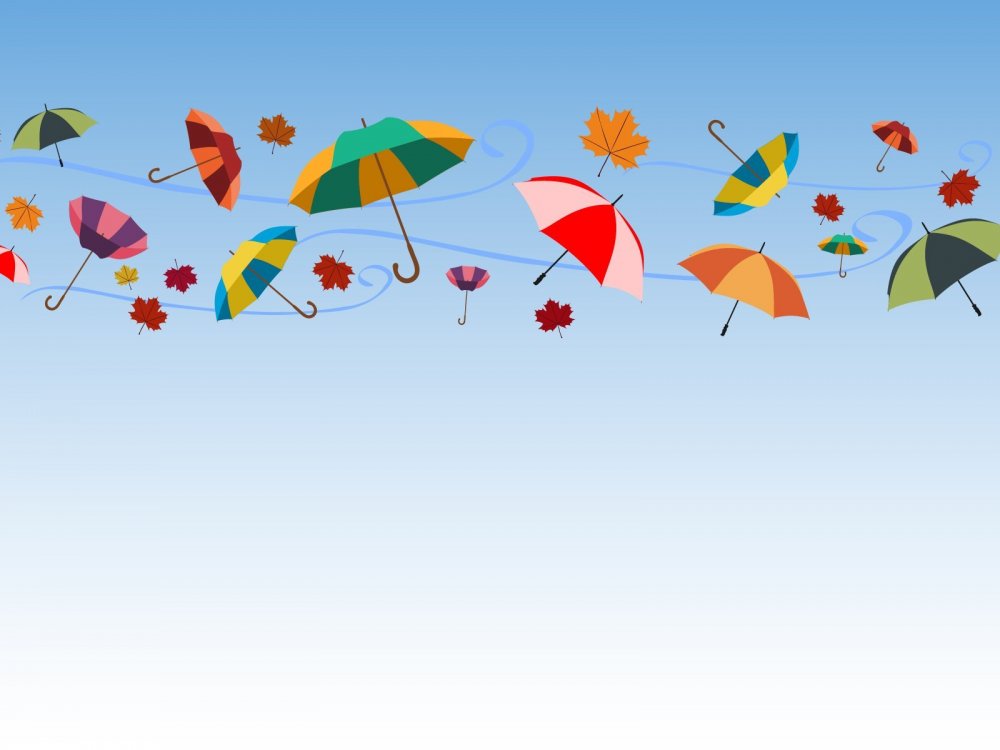 Осенний фон с зонтиком