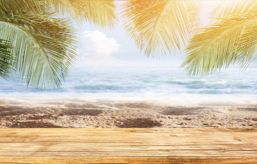 Пляж песок пальмы