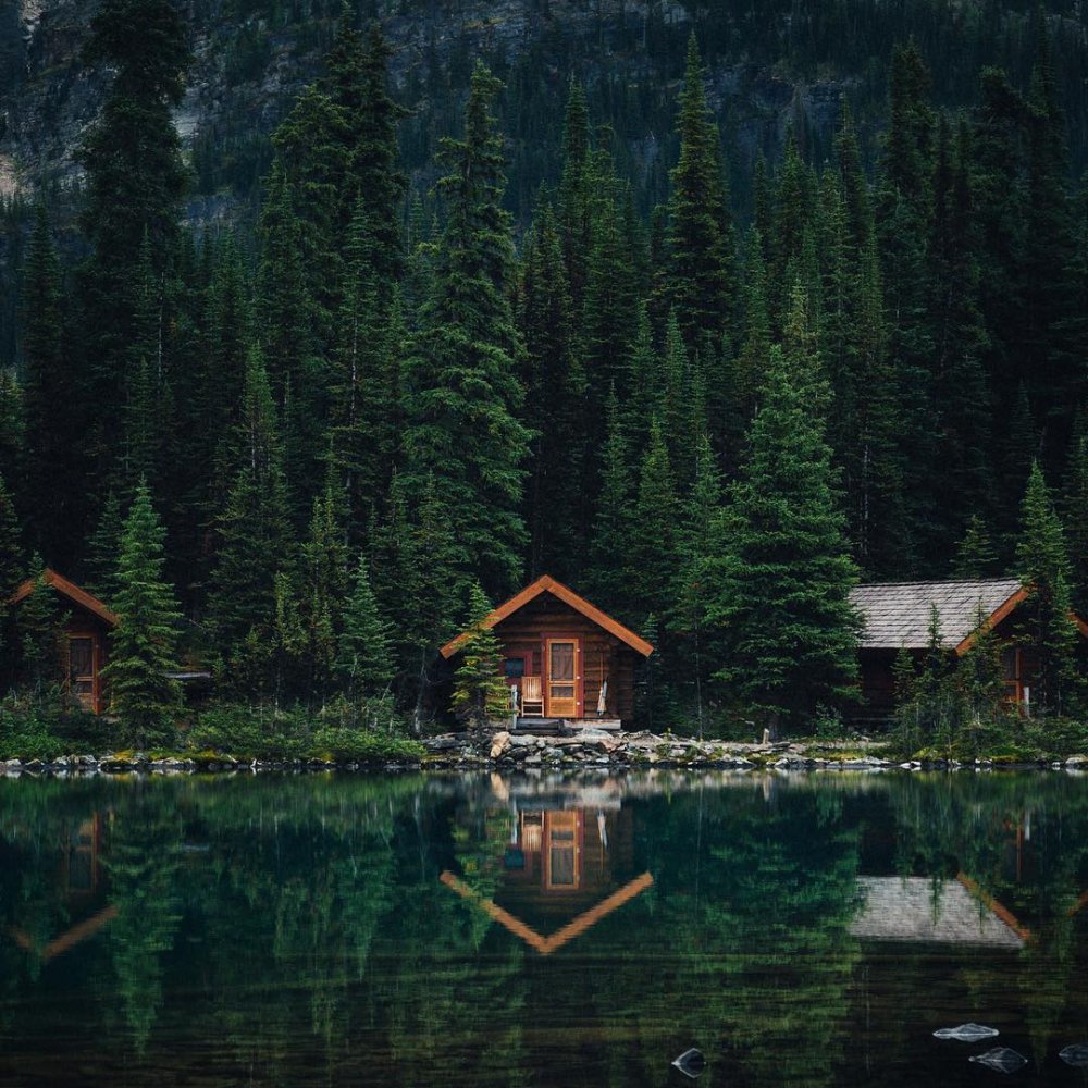 Домик в лесу у озера