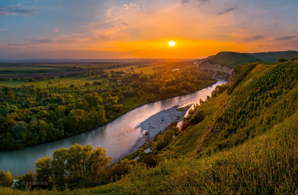 Река Кубань пейзажи Краснодарского края