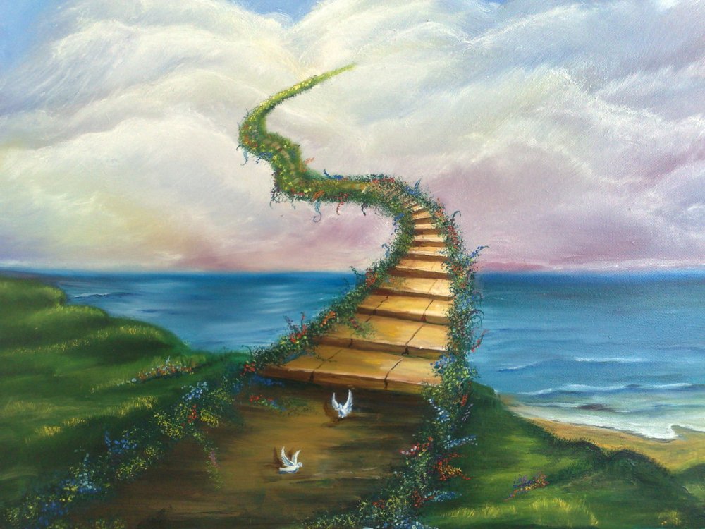 Лестница в небо картина Джима Уоррена