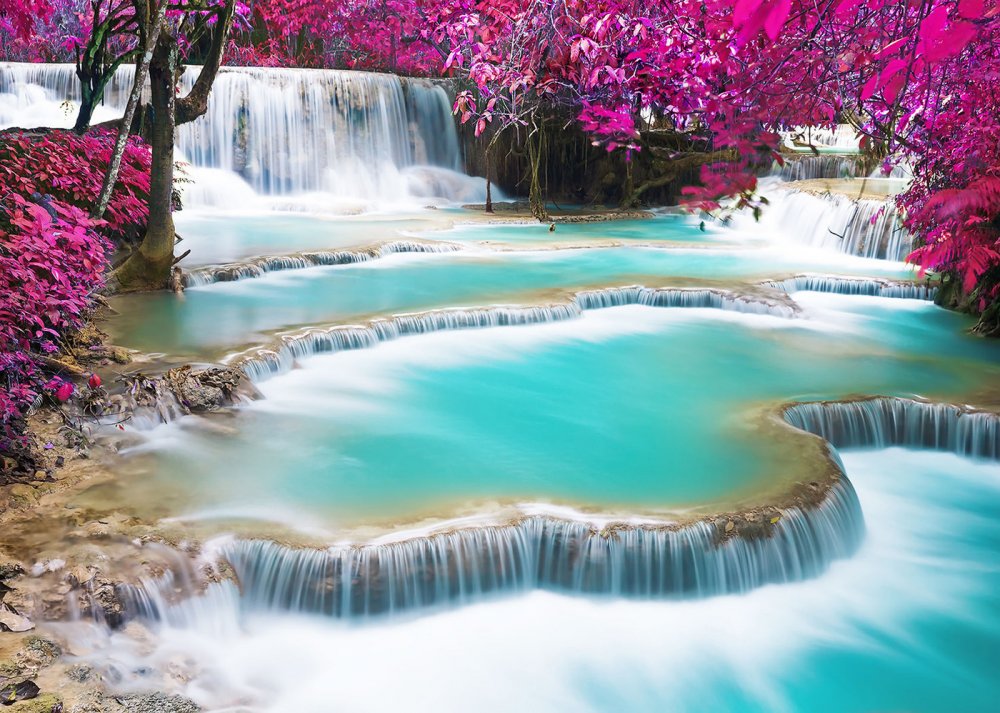 Красивая природа водопад