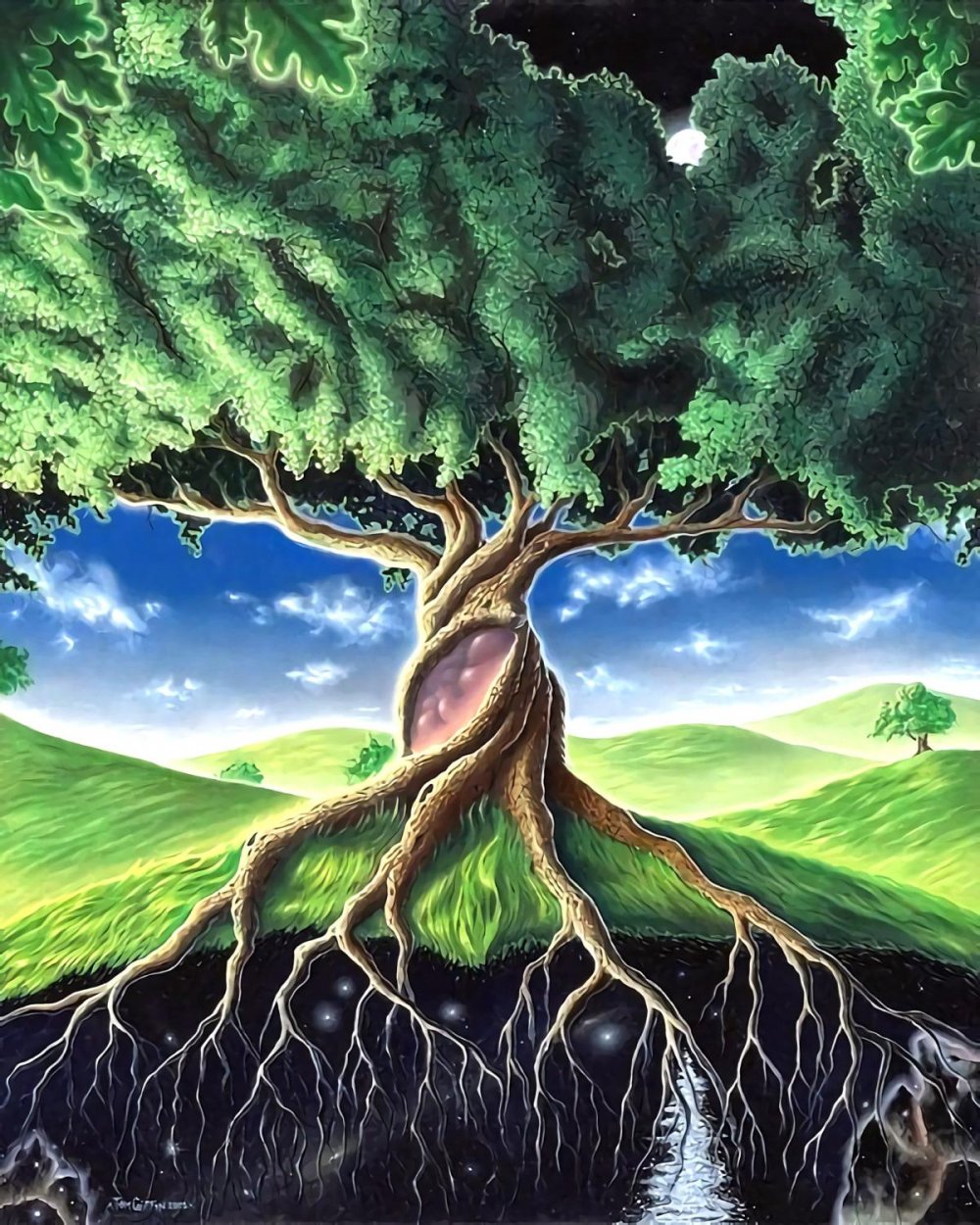 Сказочное дерево с корнями