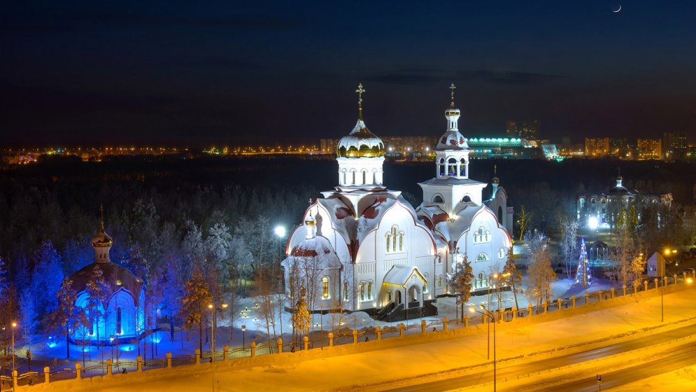 Ханты-Мансийск храм зимой