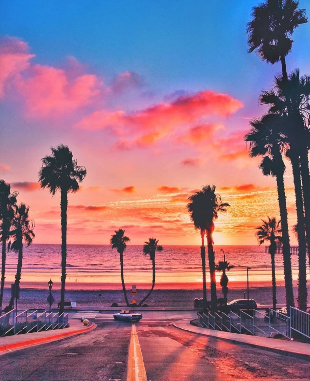 Калифорния Лос Анджелес закат