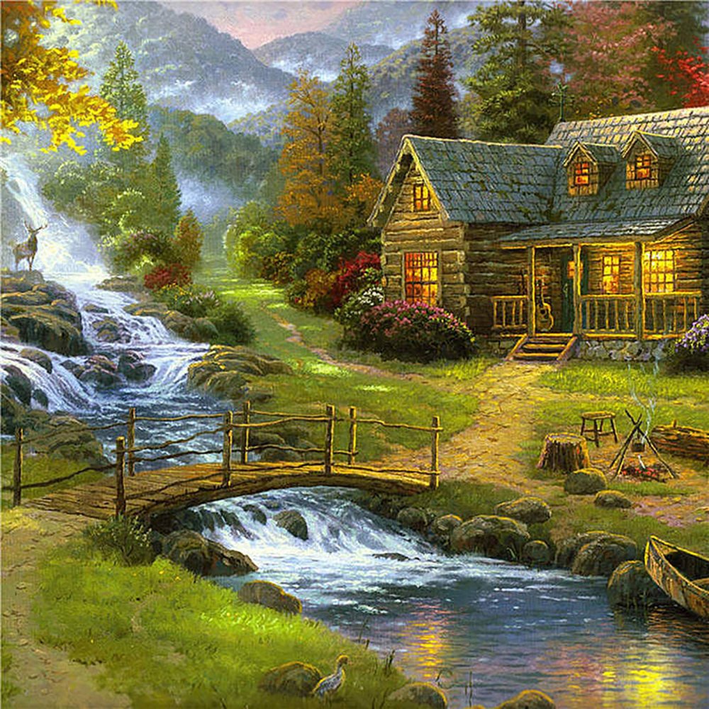 Томас Кинкейд картины дом у реки
