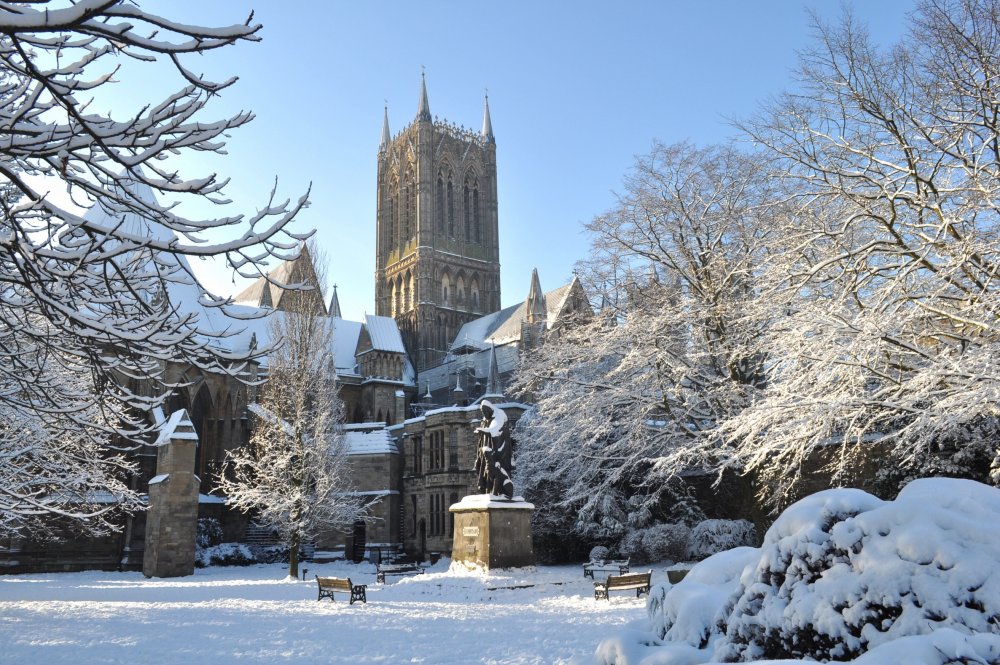 Кембридж Англия зима