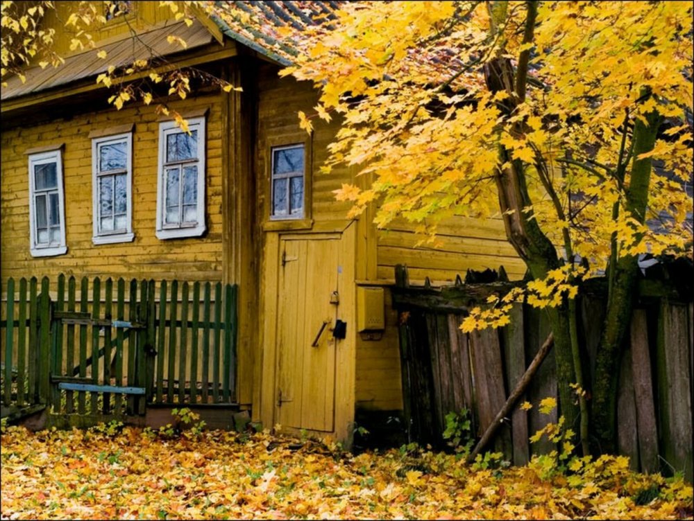 Осенние Деревенские домики