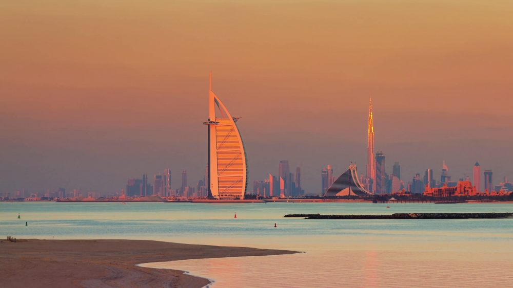 Бурдж-Халифа Дубай закат
