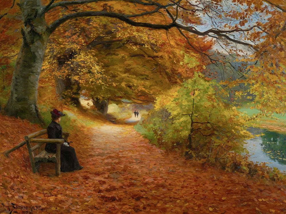 Живопись прекрасная осень Брендекильде Ганс