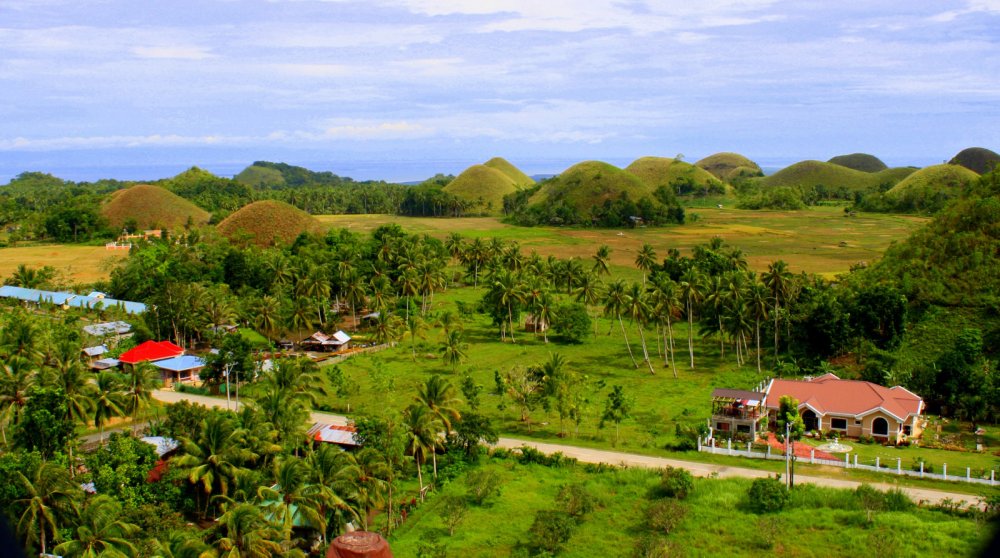Шоколадные холмы острова Бохол Филиппины